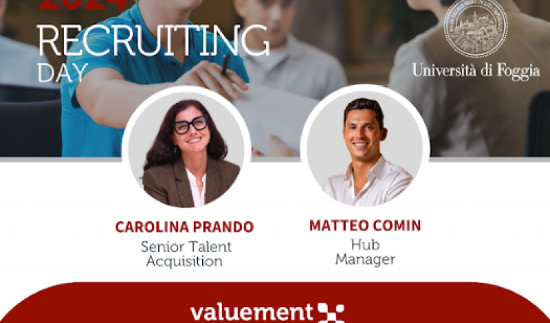 Recruiting Day Valuement - Evento Online, 22 febbraio 2024